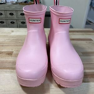Pink hunter rain boots 11